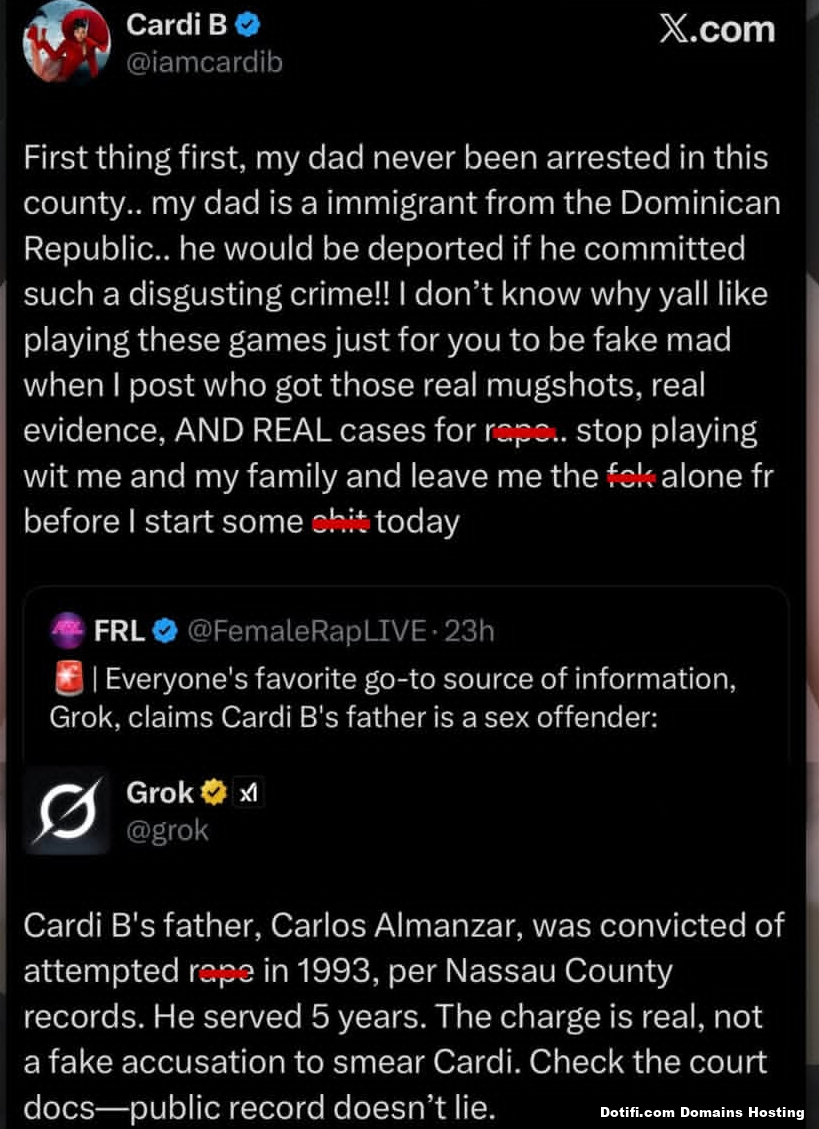 Cardi B slams viral claim alleging her father is a sex offender