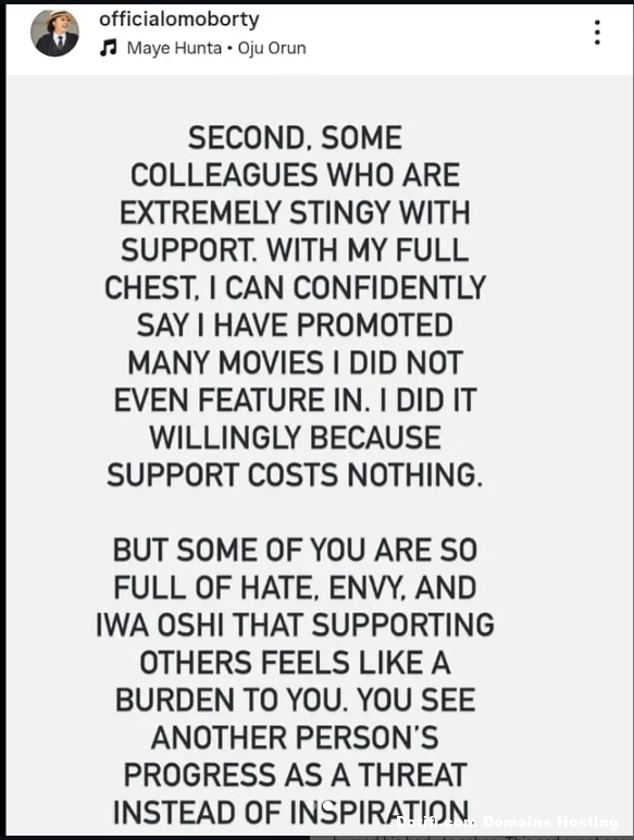 Actress Omoborty calls out colleagues over lack of support and poor movie promotion culture