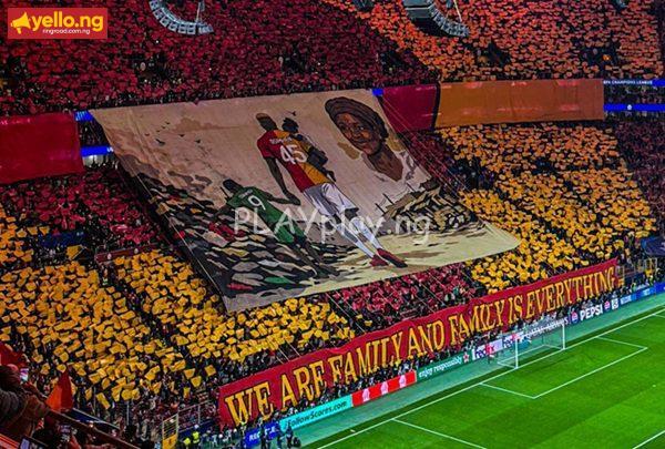 Galatasaray fans tifo for Victor Osimhen.